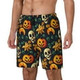 thumbnail image 1 of Picia Halloween Skull pattern Mens Swim Trunks with Compression Liner Stretch Beach Shorts Quick Dry with Zipper Pockets No-Chafing Board Shorts-X-Large, 1 of 9