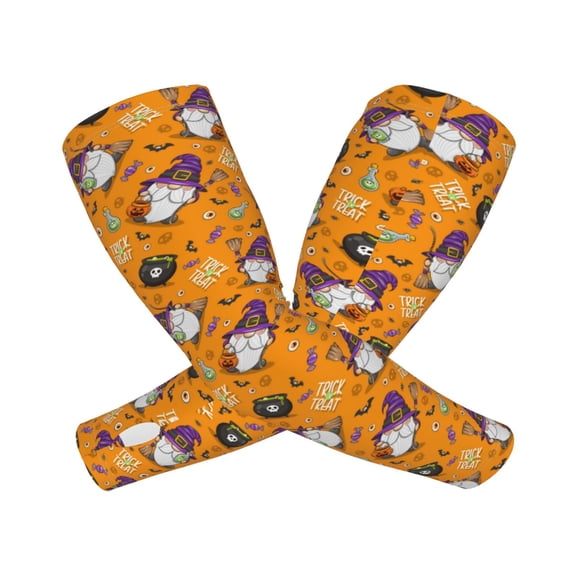 Picia Halloween Witches Gnome Arm Sleeves for Men and Women - Tattoo Cover Up UPF 50+ Cooling Sports Sleeve for Basketball Golf Football-One Size