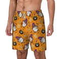 thumbnail image 1 of Picia Halloween Witches Gnome pattern Mens Swim Trunks with Compression Liner Stretch Beach Shorts Quick Dry with Zipper Pockets No-Chafing Board Shorts-Small, 1 of 9