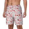 thumbnail image 1 of Picia Hand Drawn Hearts pattern Mens Swim Trunks with Compression Liner Stretch Beach Shorts Quick Dry with Zipper Pockets No-Chafing Board Shorts-3X-Large, 1 of 9