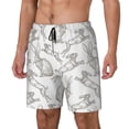 thumbnail image 1 of Picia Hand Drawn Rabbit pattern Mens Swim Trunks with Compression Liner Stretch Beach Shorts Quick Dry with Zipper Pockets No-Chafing Board Shorts-Medium, 1 of 9