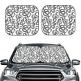 thumbnail image 1 of Picia Hand Drawn Snake 2 Piece Car Windshield Sun Shade Foldable | Foldable Sun Shield for Front Window Blocks UV Rays and Keeps Your Vehicle Cool-Small, 1 of 7