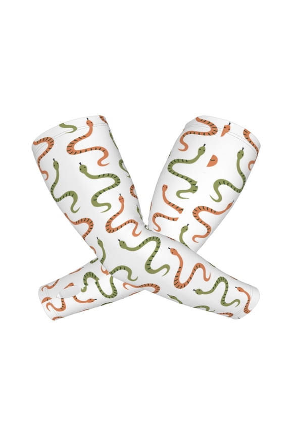 Hand Drawn Snake Arm Sleeves for Men and Women - Tattoo Cover Up UPF 50+ Cooling Sports Sleeve for Basketball Golf Football-One Size