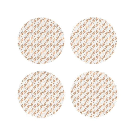 Picia Hand Drawn Snake Printed Leather Coasters for Drinks, 4" Drink Coasters Set of 4 for Tabletop Protection, Handmade Luxurious Home Décor and Housewarming Gift -Round Shape
