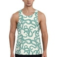 thumbnail image 1 of Picia Hand Drawn Snake Printed Men’s Performance Tank, Men's Workout Tank Top Moisture-Wicking Tank Top Muscle tee, Breathable Workout Shirt-Medium, 1 of 7