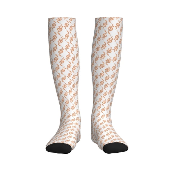 Picia Hand Drawn Snake Printed Sports Compression Socks - 15-20mmHg Graduated Compression, High-Performance Soft and Breathable Socks for Men and Women