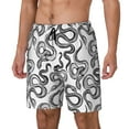 thumbnail image 1 of Picia Hand Drawn Snake pattern Mens Swim Trunks with Compression Liner Stretch Beach Shorts Quick Dry with Zipper Pockets No-Chafing Board Shorts-3X-Large, 1 of 9