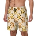 thumbnail image 1 of Picia Hand Drawn Snake pattern Mens Swim Trunks with Compression Liner Stretch Beach Shorts Quick Dry with Zipper Pockets No-Chafing Board Shorts-3X-Large, 1 of 9