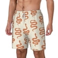 thumbnail image 1 of Picia Hand Drawn Snake pattern Mens Swim Trunks with Compression Liner Stretch Beach Shorts Quick Dry with Zipper Pockets No-Chafing Board Shorts-Large, 1 of 9