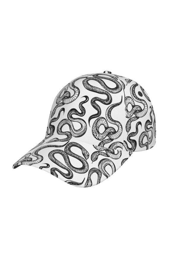 Hand Drawn Snake pattern Trucker Low Profile Hat Men Women Baseball Cap Dad Hat Adjustable Unconstructed Plain Cap
