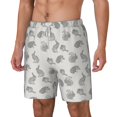 thumbnail image 1 of Picia Hand Drawn Squirrel pattern Mens Swim Trunks with Compression Liner Stretch Beach Shorts Quick Dry with Zipper Pockets No-Chafing Board Shorts-3X-Large, 1 of 9