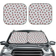 thumbnail image 1 of Picia Hand Drawn Strawberry 2 Piece Car Windshield Sun Shade Foldable | Foldable Sun Shield for Front Window Blocks UV Rays and Keeps Your Vehicle Cool-Medium, 1 of 7