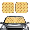 thumbnail image 1 of Picia Hand Drawn Strawberry 2 Piece Car Windshield Sun Shade Foldable | Foldable Sun Shield for Front Window Blocks UV Rays and Keeps Your Vehicle Cool-Large, 1 of 7