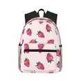 thumbnail image 1 of Picia Hand Drawn Strawberry Large Capacity Backpack Classic Style Backpack Casual Backpack Water-Resistant School Work Travel Outdoor Backpack, 1 of 8