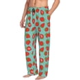 thumbnail image 1 of Picia Hand Drawn Strawberry Mens Soft Woven Cotton Elastic Waistband Sleep Pajama Pant Lounge Sleep Pant With Pockets And Drawstring-XX-Large, 1 of 9