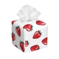thumbnail image 1 of Picia Hand Drawn Strawberry Pattern Tissue Box Cover,PVC Leather Square Holder,Tissue Box Holder with Magnetic Bottom,Facial Paper Organizer Dispenser-5.2"X5.2"X5.2", 1 of 8