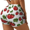 thumbnail image 1 of Picia Hand Drawn Strawberry Printed Workout Shorts for Women Seamless Scrunch Butt Lifting High Waisted Yoga Gym Booty Running Moisture-wicking Short Pants-XX-Large, 1 of 9
