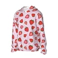 thumbnail image 1 of Picia Hand Drawn Strawberry Women's Men's UPF 50+ Sun Protection Hoodie Shirt Long Sleeve SPF Fishing Outdoor UV Hiking Lightweight Shirts-3X-Large, 1 of 9