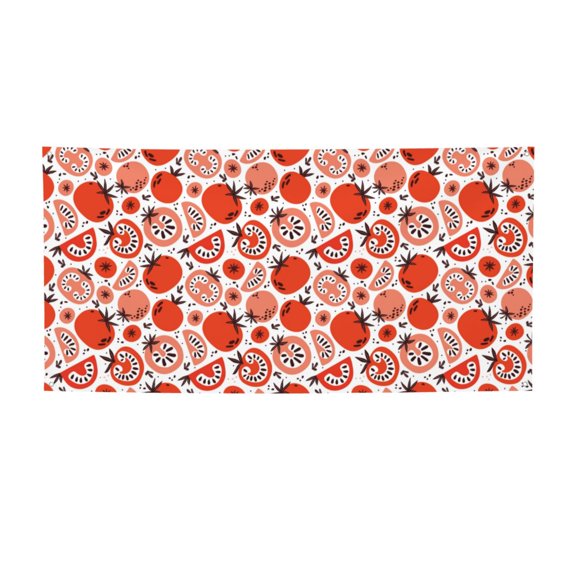 Picia Hand Drawn Tomatoes Pattern Party Banner, Festive Decoration, Holiday Banner, Celebration Decor, Event Banner, Reusable Party Banner-Medium