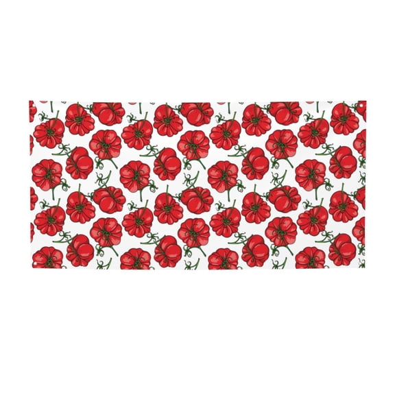 Picia Hand Drawn Tomatoes Pattern Party Banner, Festive Decoration, Holiday Banner, Celebration Decor, Event Banner, Reusable Party Banner-Small