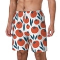 thumbnail image 1 of Picia Hand Drawn Tomatoes pattern Mens Swim Trunks with Compression Liner Stretch Beach Shorts Quick Dry with Zipper Pockets No-Chafing Board Shorts-Small, 1 of 9