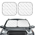 thumbnail image 1 of Picia Hand Drawn Turtle 2 Piece Car Windshield Sun Shade Foldable | Foldable Sun Shield for Front Window Blocks UV Rays and Keeps Your Vehicle Cool-Small, 1 of 7
