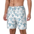 thumbnail image 1 of Picia Hand Drawn Turtle pattern Mens Swim Trunks with Compression Liner Stretch Beach Shorts Quick Dry with Zipper Pockets No-Chafing Board Shorts-3X-Large, 1 of 9