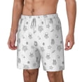 thumbnail image 1 of Picia Hand Drawn Turtle pattern Mens Swim Trunks with Compression Liner Stretch Beach Shorts Quick Dry with Zipper Pockets No-Chafing Board Shorts-Medium, 1 of 9