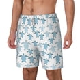 thumbnail image 1 of Picia Hand Drawn Turtle pattern Mens Swim Trunks with Compression Liner Stretch Beach Shorts Quick Dry with Zipper Pockets No-Chafing Board Shorts-Medium, 1 of 9