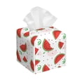 thumbnail image 1 of Picia Hand Drawn Watermelon Pattern Tissue Box Cover,PVC Leather Square Holder,Tissue Box Holder with Magnetic Bottom,Facial Paper Organizer Dispenser-5.2"X5.2"X5.2", 1 of 8
