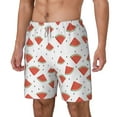 thumbnail image 1 of Picia Hand Drawn Watermelon pattern Mens Swim Trunks with Compression Liner Stretch Beach Shorts Quick Dry with Zipper Pockets No-Chafing Board Shorts-X-Large, 1 of 9
