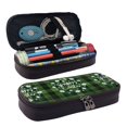 thumbnail image 1 of Picia Happy Easter Pattern Large Capacity PU Leather Pencil Case Organizer Pen Marker Holder Double Zipper Storage Bag Big Pencil Pouch for College Office, 1 of 6