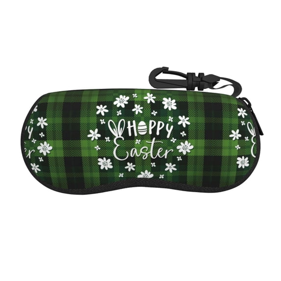 Picia Happy Easter Print Sunglasses Case, Eyeglasses Case Protector Large Glasses Case, Key Lock Case Protective Glasses Holder Eyeglasses Cases