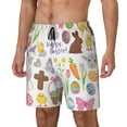 thumbnail image 1 of Picia Happy Easter1 pattern Mens Swim Trunks with Compression Liner Stretch Beach Shorts Quick Dry with Zipper Pockets No-Chafing Board Shorts-Medium, 1 of 9