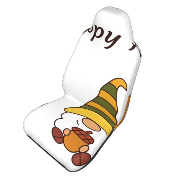 Picia Happy Fall Print Waterproof Sweating Car Seat Cover for Post Gym Workout, Running, Beach and Hiking, Universal Fit Anti-Slip Bucket Seat Protector