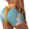 thumbnail image 1 of Picia Happy Goat In Meadow Printed Workout Shorts for Women Seamless Scrunch Butt Lifting High Waisted Yoga Gym Booty Running Moisture-wicking Short Pants-Large, 1 of 9