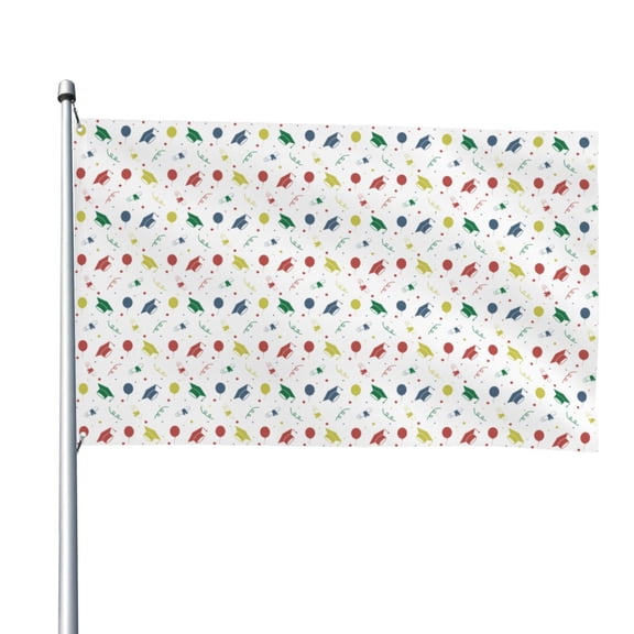 Picia Happy Graduation Printed Flag ,Happy Graduation Pattern Garden Flag Vertical Double,Yard Lawn Outdoor Decor 48x72"