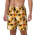 thumbnail image 1 of Picia Happy Halloween pattern Mens Swim Trunks with Compression Liner Stretch Beach Shorts Quick Dry with Zipper Pockets No-Chafing Board Shorts-3X-Large, 1 of 9