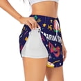 thumbnail image 1 of Picia Happy Mardi Gras Pattern Women's 2 in 1 Athletic Running Shorts High Waisted Workout Casual Gym Sweat Shorts with Comfy Liner Zipper Pockets-Small, 1 of 9