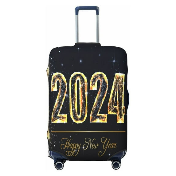 Picia Happy New Year 2024 (5) Luggage Protector Cover Thicken Suitcase Protector Cover Fit 18-32 Inch Luggage-X-Large