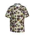 thumbnail image 1 of Picia Happy Skeleton Gentle Cotton Regular Fit Short Sleeve Casual Hawaiian Shirt for Men-X-Large, 1 of 9