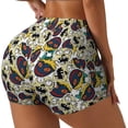 thumbnail image 1 of Picia Happy Skeleton Printed Workout Shorts for Women Seamless Scrunch Butt Lifting High Waisted Yoga Gym Booty Running Moisture-wicking Short Pants-Medium, 1 of 9