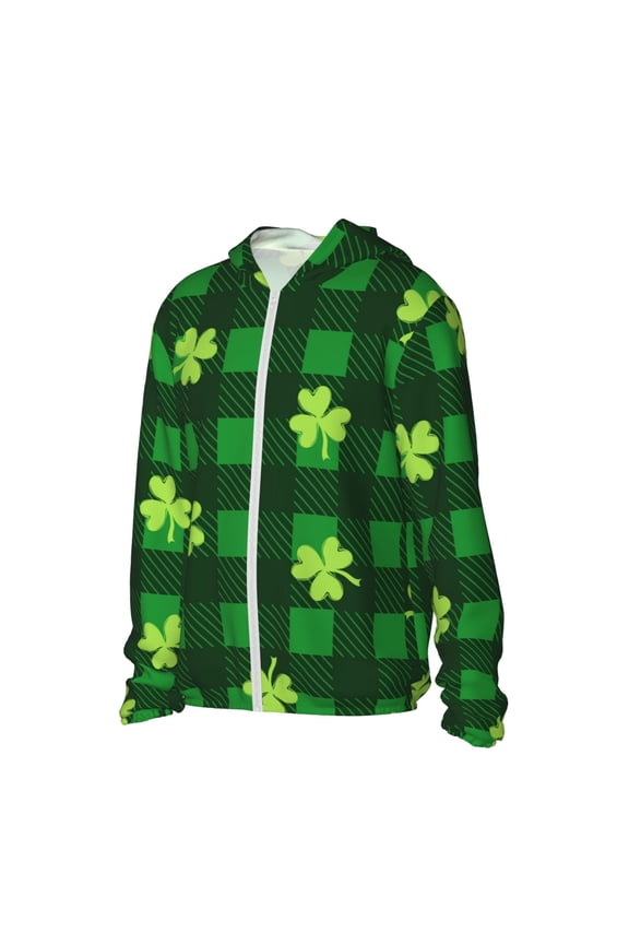 Happy St. Patrick's Day5 Women's Men's UPF 50+ Sun Protection Hoodie Shirt Long Sleeve SPF Fishing Outdoor UV Hiking Lightweight Shirts-Medium