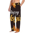 thumbnail image 1 of Picia Happy Thanksgiving 1 Mens Soft Woven Cotton Elastic Waistband Sleep Pajama Pant Lounge Sleep Pant With Pockets And Drawstring-Medium, 1 of 9