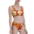 thumbnail image 1 of Picia Happy Thanksgiving Three Gnomes Women's High Waisted Bikini Scoop Neck Swimsuit Two Pieces Bathing Suit-XX-Large, 1 of 8