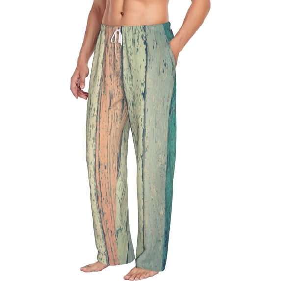 Picia Hardwood Mens Soft Woven Cotton Elastic Waistband Sleep Pajama Pant Lounge Sleep Pant With Pockets And Drawstring-X-Large