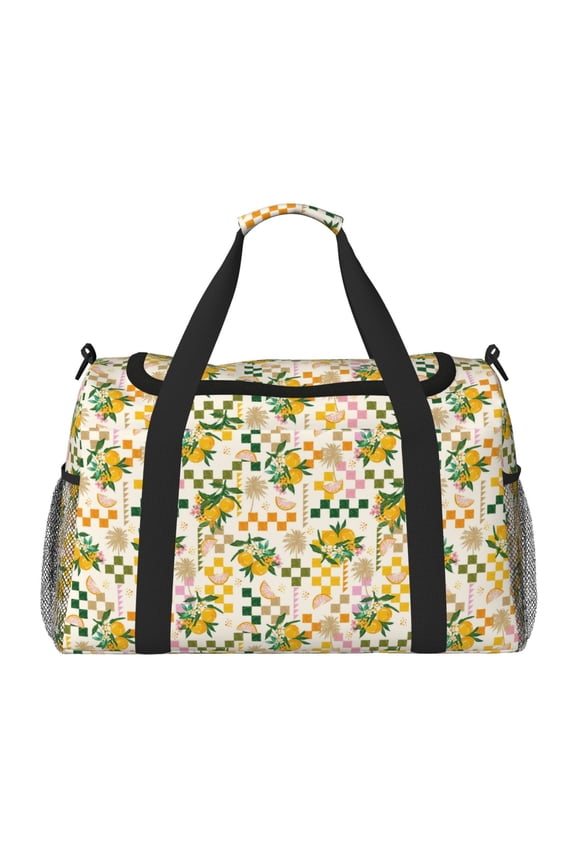 Hawaii Palms Print Travel Duffle Bag,Weekender Bags for Women with Shoe Compartment, Gym Duffel Bag with Wet Pocket, Hospital Bags for Labor and Delivery