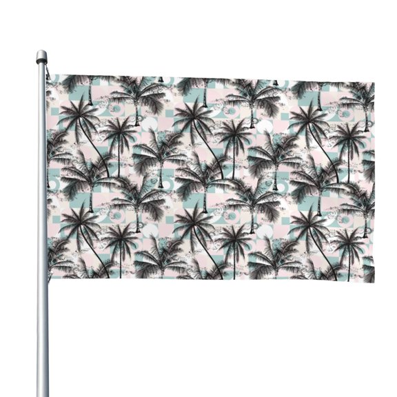 Picia Hawaii Palms Printed Flag ,Hawaii Palms Pattern Garden Flag Vertical Double,Yard Lawn Outdoor Decor 48x72"
