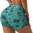 thumbnail image 1 of Picia Hawaii Palms Printed Workout Shorts for Women Seamless Scrunch Butt Lifting High Waisted Yoga Gym Booty Running Moisture-wicking Short Pants-, 1 of 9