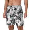 thumbnail image 1 of Picia Hawaii Palms pattern Mens Swim Trunks with Compression Liner Stretch Beach Shorts Quick Dry with Zipper Pockets No-Chafing Board Shorts-3X-Large, 1 of 9